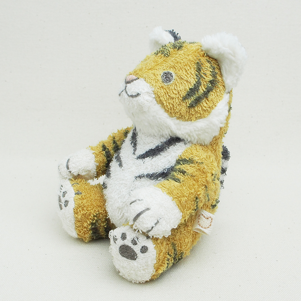 オーガニックコットン草木染め ベンガラ型染め トラのぬいぐるみ 子